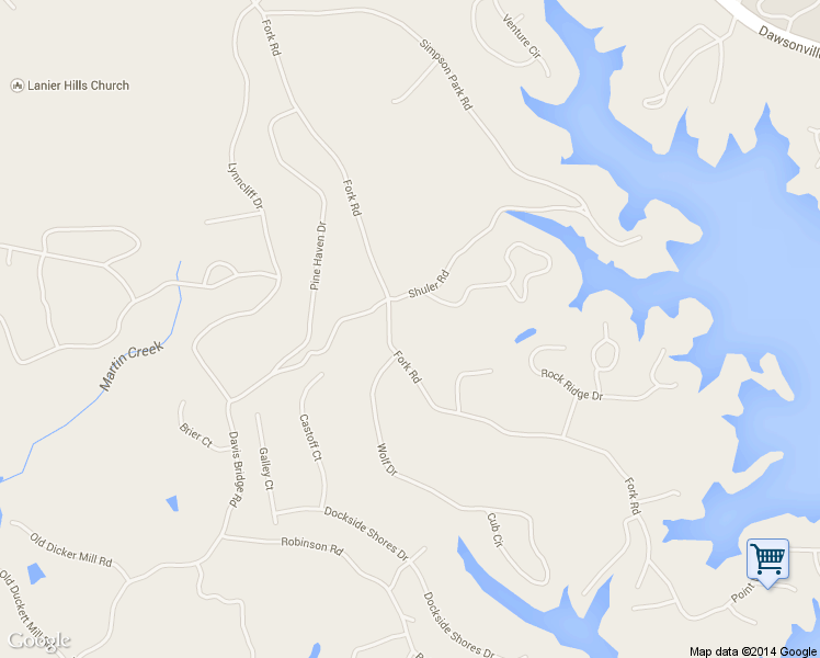 map of restaurants, bars, coffee shops, grocery stores, and more near 3215 Fork Road in Gainesville