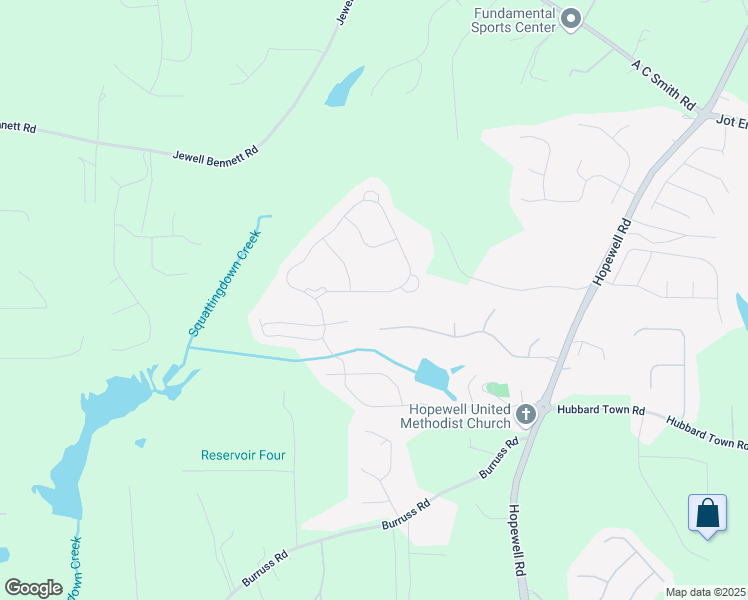map of restaurants, bars, coffee shops, grocery stores, and more near 7545 Rambling Vale in Cumming