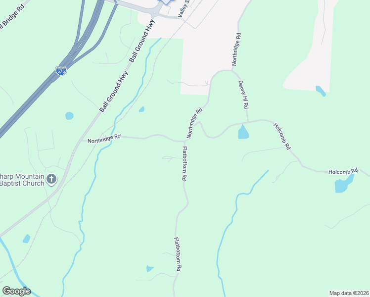 map of restaurants, bars, coffee shops, grocery stores, and more near 117 Flatbottom Road in Ball Ground