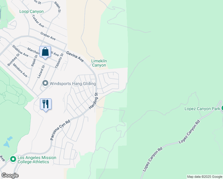 map of restaurants, bars, coffee shops, grocery stores, and more near 12105 Vía Santa Marta in Los Angeles County