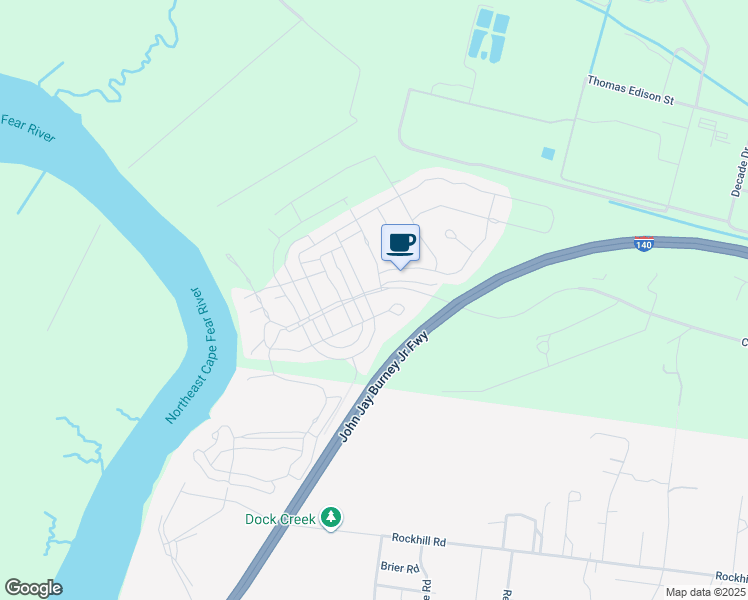 map of restaurants, bars, coffee shops, grocery stores, and more near 205 Chair Road in Castle Hayne
