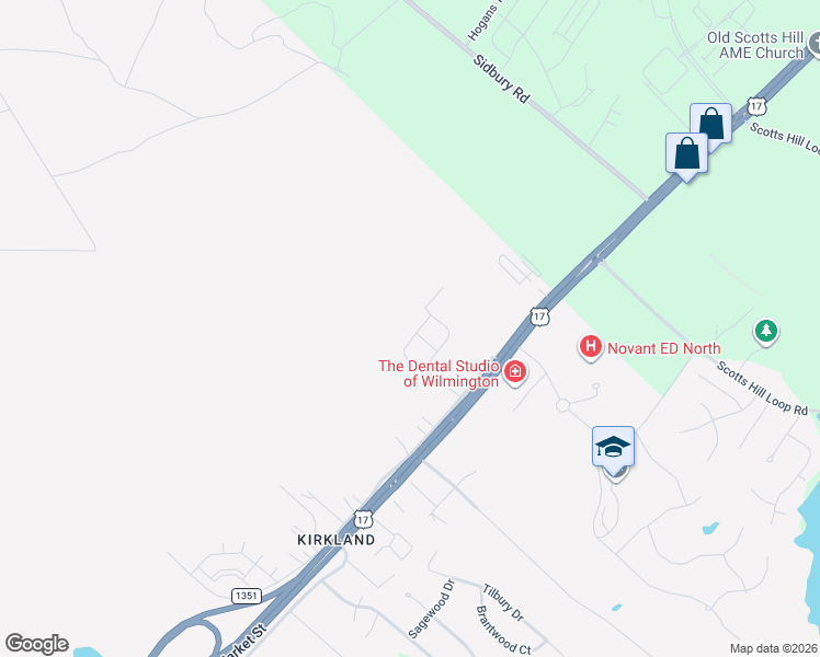 map of restaurants, bars, coffee shops, grocery stores, and more near 8971 Stephens Church Road in Wilmington