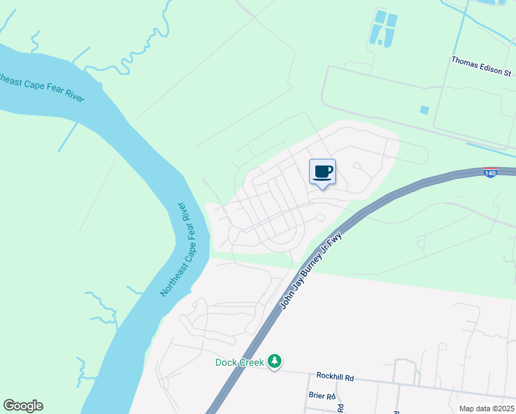 map of restaurants, bars, coffee shops, grocery stores, and more near 3613 Chicora Drive in Castle Hayne