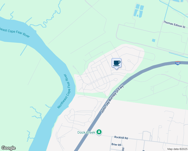 map of restaurants, bars, coffee shops, grocery stores, and more near 3613 Chicora Drive in Castle Hayne