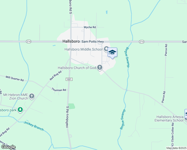 map of restaurants, bars, coffee shops, grocery stores, and more near 470 Giles Byrd Road in Hallsboro