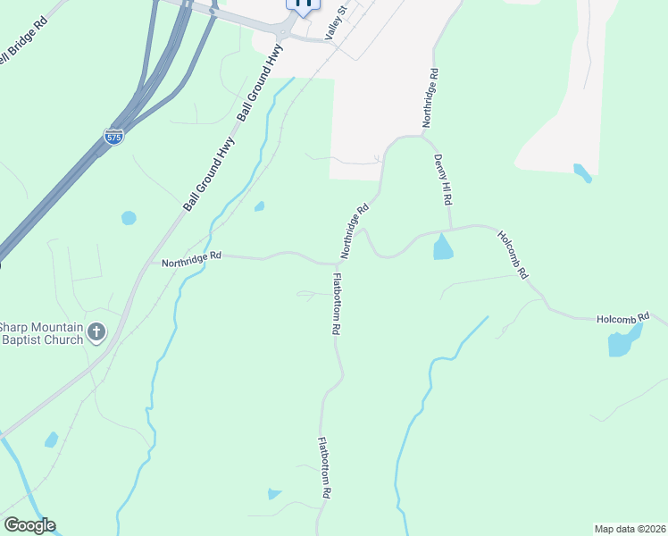 map of restaurants, bars, coffee shops, grocery stores, and more near 117 Flatbottom Road in Ball Ground