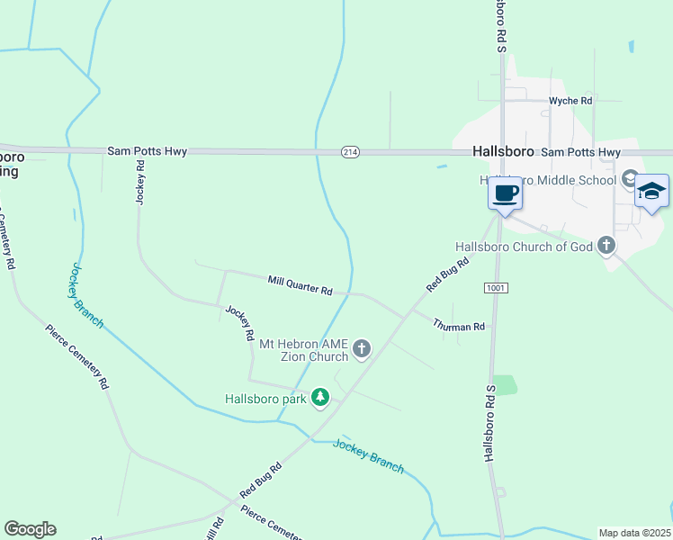 map of restaurants, bars, coffee shops, grocery stores, and more near 246 Mill Quarter Road in Hallsboro