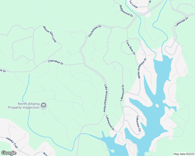 map of restaurants, bars, coffee shops, grocery stores, and more near 886 Lake Arrowhead Parkway in Waleska