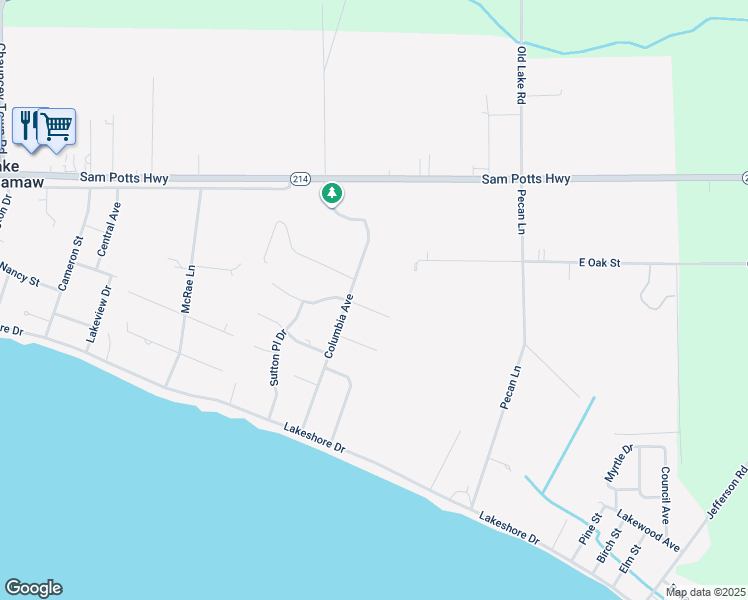 map of restaurants, bars, coffee shops, grocery stores, and more near 112 Schley Avenue in Lake Waccamaw