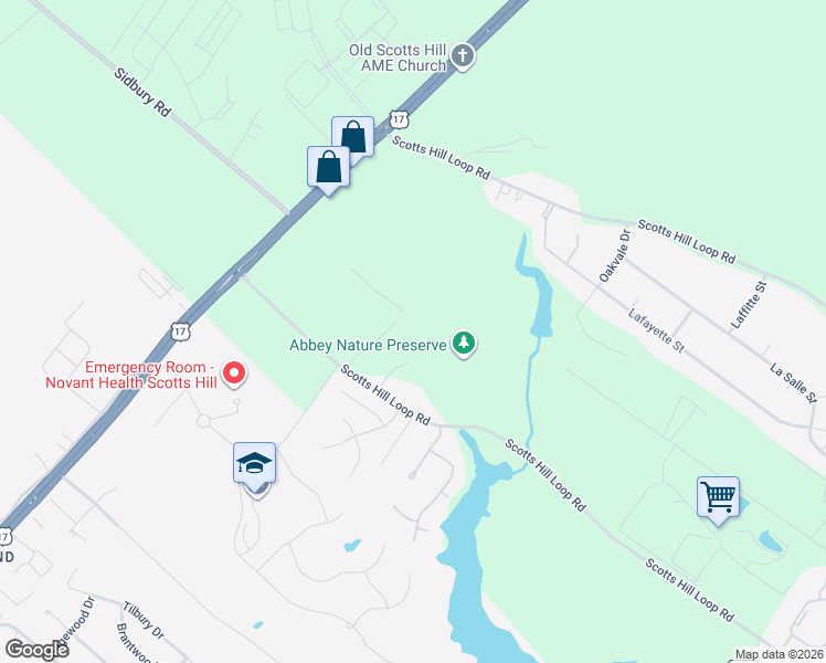 map of restaurants, bars, coffee shops, grocery stores, and more near 435 Scotts Hill Loop Road in Wilmington