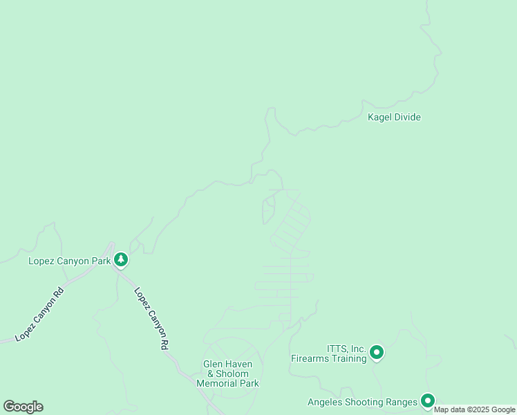 map of restaurants, bars, coffee shops, grocery stores, and more near Purple Ridge Road in Los Angeles County