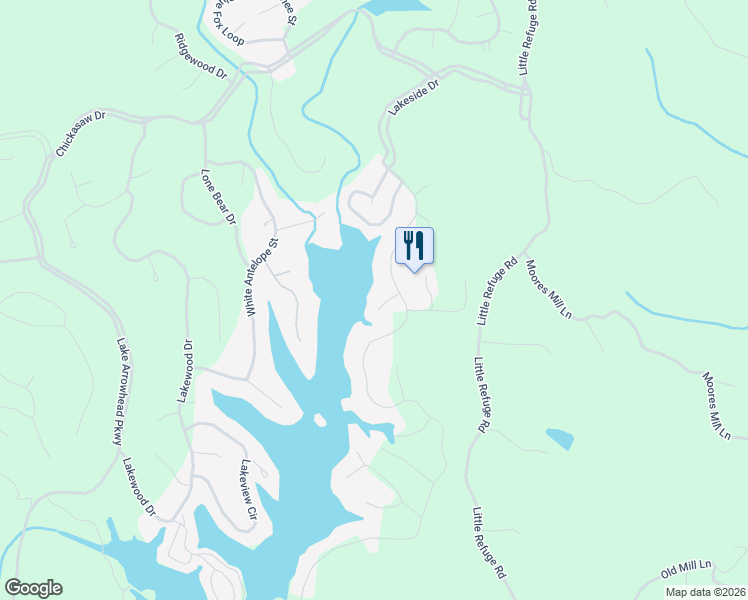 map of restaurants, bars, coffee shops, grocery stores, and more near 106 Bald Cypress Court in Waleska