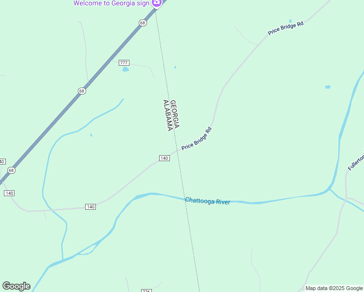 map of restaurants, bars, coffee shops, grocery stores, and more near 1850 Price Bridge Road in Lyerly