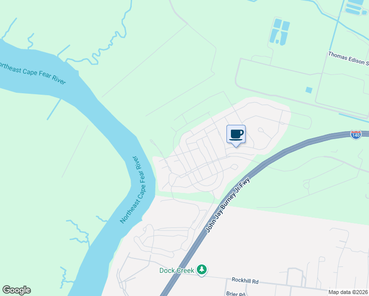 map of restaurants, bars, coffee shops, grocery stores, and more near 205 Chair Road in Castle Hayne