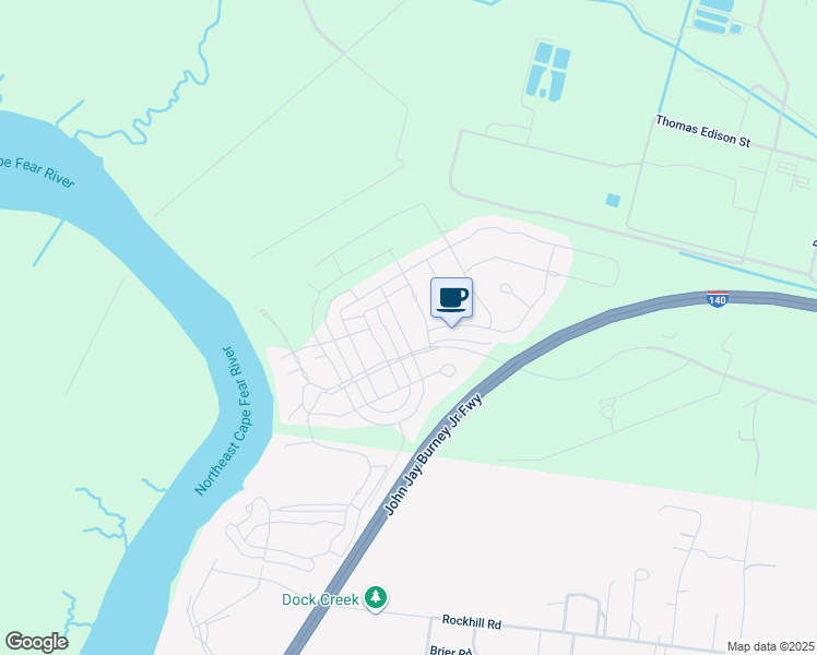 map of restaurants, bars, coffee shops, grocery stores, and more near 3612 Haughton Lane in Castle Hayne