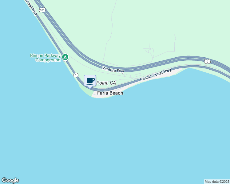 map of restaurants, bars, coffee shops, grocery stores, and more near 4116 Faria Road in Ventura
