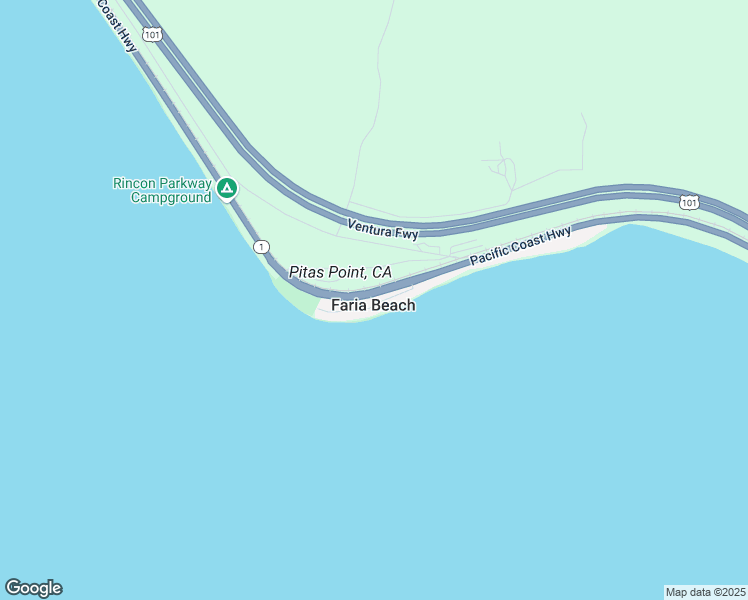 map of restaurants, bars, coffee shops, grocery stores, and more near 4116 Faria Road in Ventura
