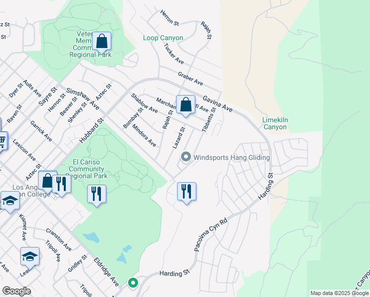 map of restaurants, bars, coffee shops, grocery stores, and more near 12626 Cathy Street in Los Angeles