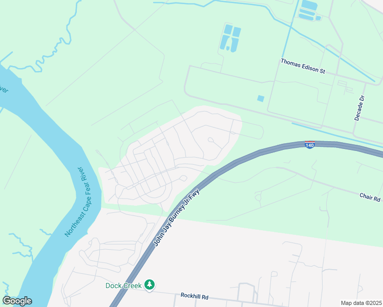 map of restaurants, bars, coffee shops, grocery stores, and more near 1100 Chair Road in Castle Hayne