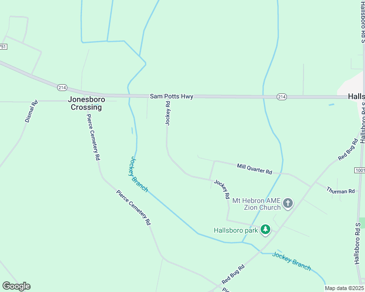 map of restaurants, bars, coffee shops, grocery stores, and more near 299 Jockey Road in Hallsboro