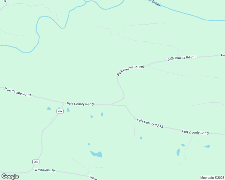 map of restaurants, bars, coffee shops, grocery stores, and more near 1313 Polk County Road 13 in Wickes