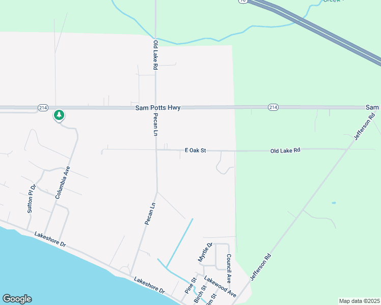 map of restaurants, bars, coffee shops, grocery stores, and more near 207 East Oak Street in Lake Waccamaw