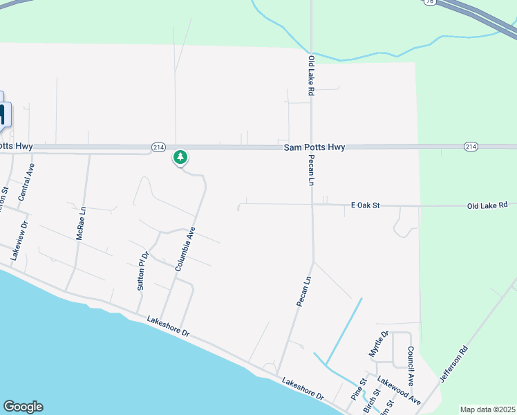 map of restaurants, bars, coffee shops, grocery stores, and more near 209 West Oak Street in Lake Waccamaw