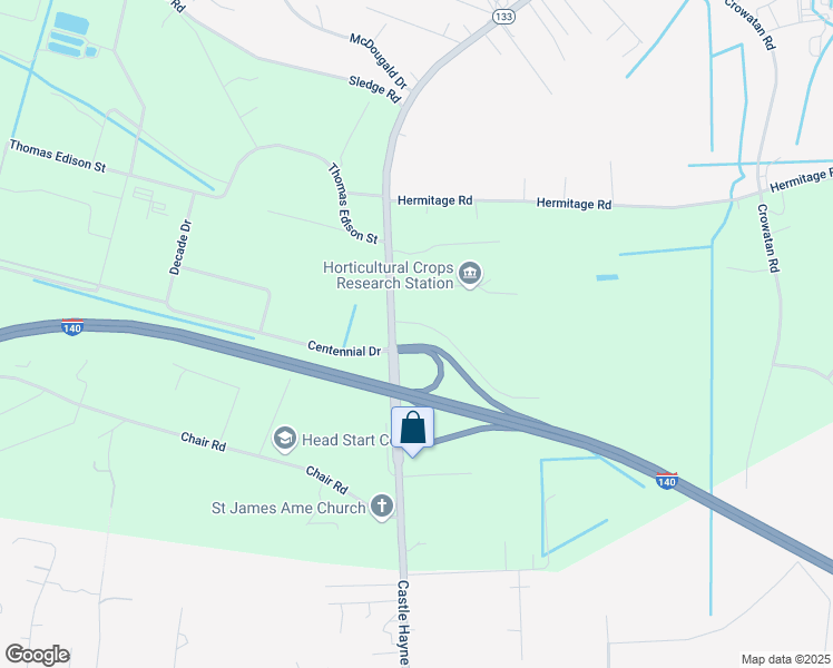 map of restaurants, bars, coffee shops, grocery stores, and more near 2704 Bellwood Avenue in Castle Hayne