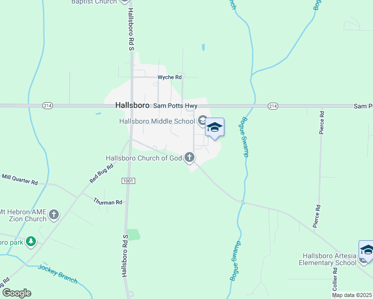 map of restaurants, bars, coffee shops, grocery stores, and more near 184 School Road in Hallsboro