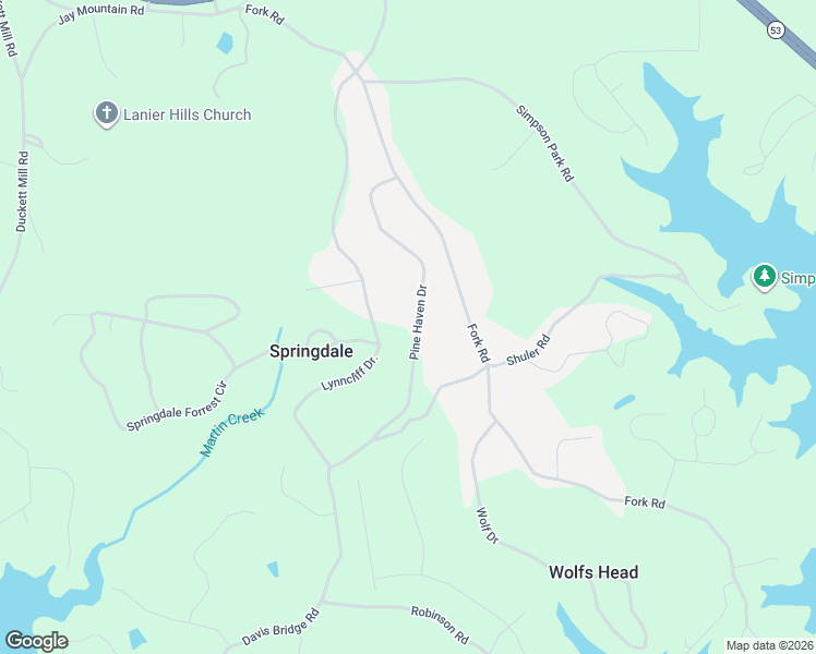 map of restaurants, bars, coffee shops, grocery stores, and more near 3131 Pine Haven Drive in Gainesville