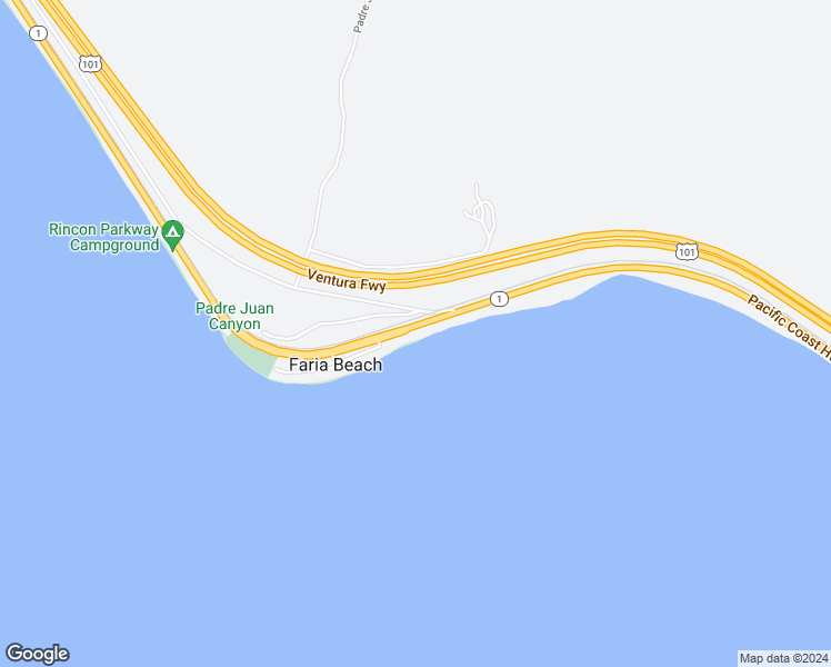 map of restaurants, bars, coffee shops, grocery stores, and more near 3968 Pacific Coast Highway in Ventura