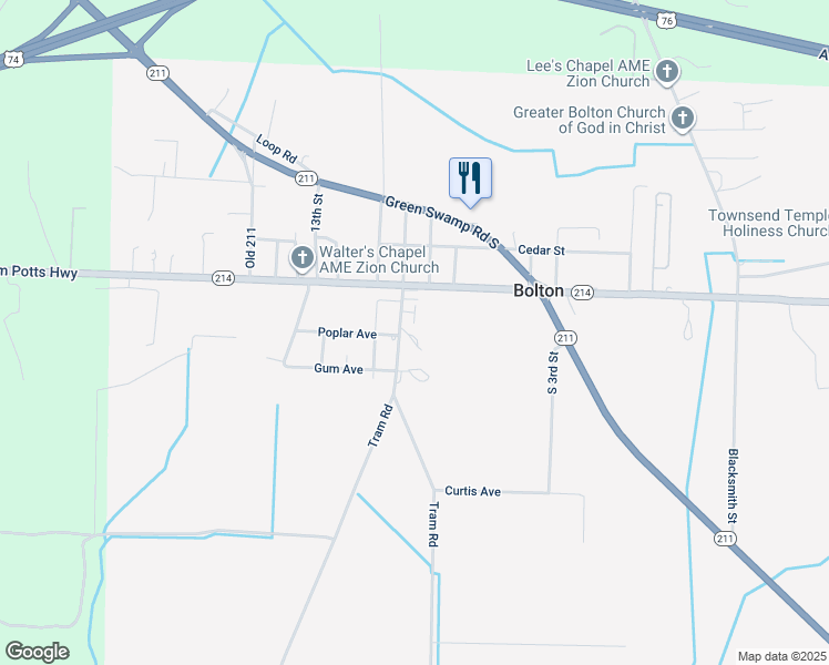 map of restaurants, bars, coffee shops, grocery stores, and more near 279 9th Street in Bolton