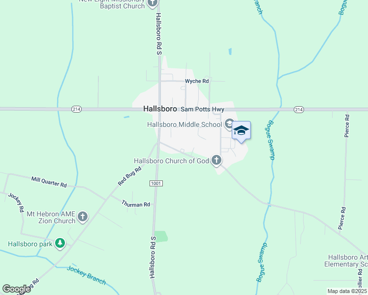 map of restaurants, bars, coffee shops, grocery stores, and more near 117 Giles Byrd Road in Hallsboro