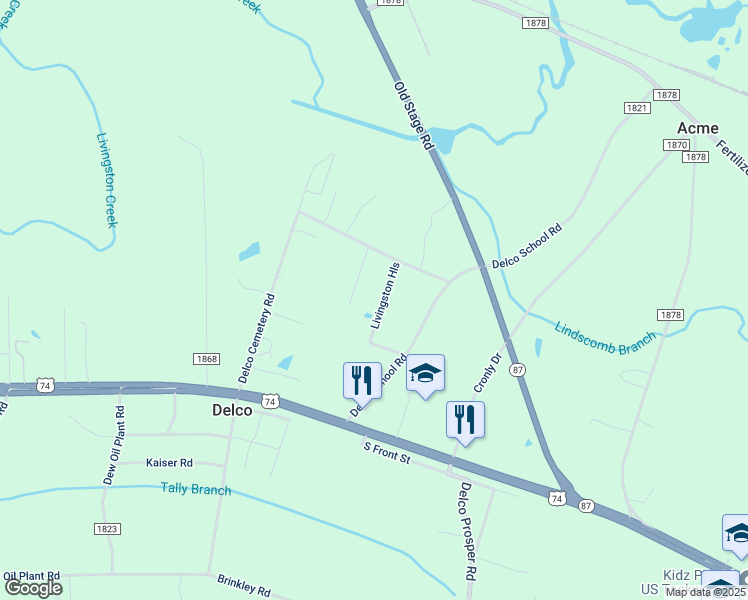 map of restaurants, bars, coffee shops, grocery stores, and more near 67 Carroll Street in Columbus