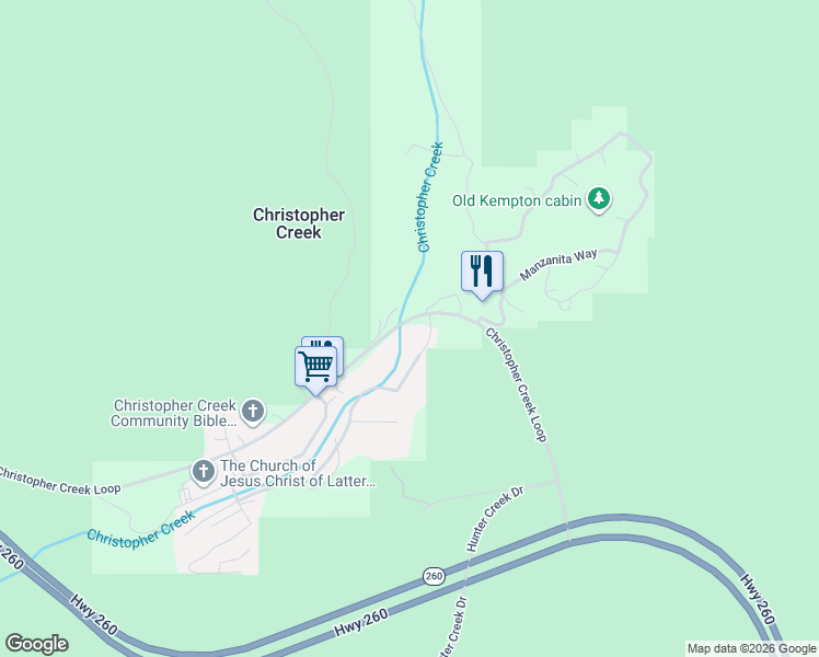 map of restaurants, bars, coffee shops, grocery stores, and more near in Payson