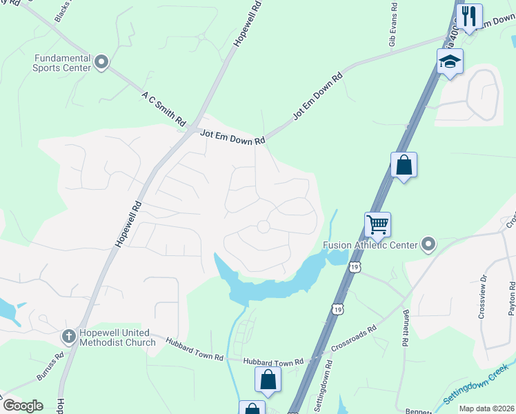 map of restaurants, bars, coffee shops, grocery stores, and more near 4690 Sundance Circle in Cumming