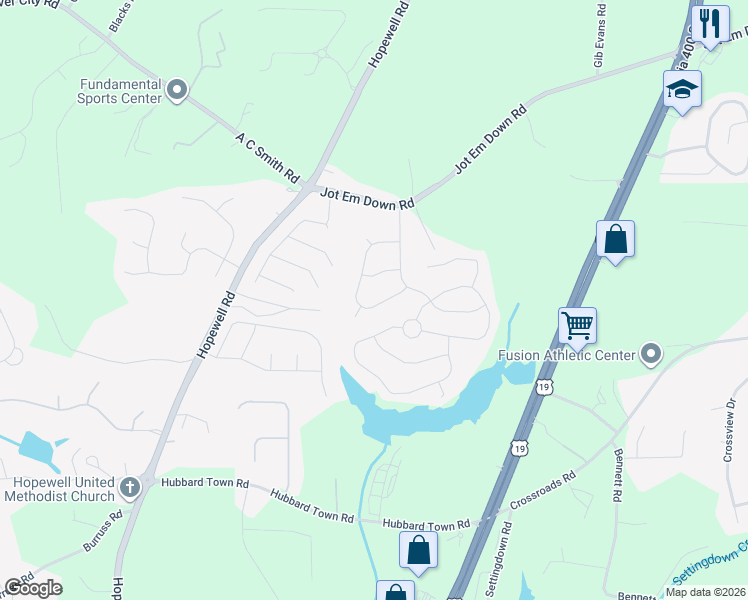 map of restaurants, bars, coffee shops, grocery stores, and more near 4645 Sundance Circle in Cumming