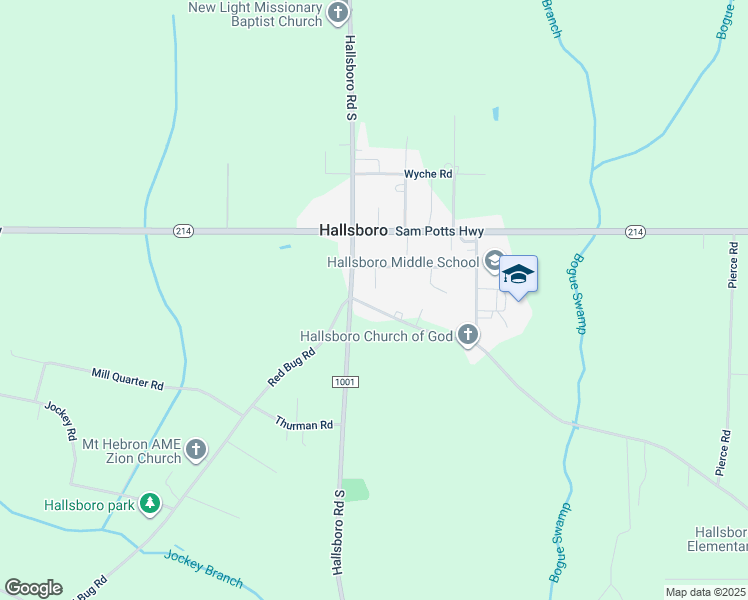 map of restaurants, bars, coffee shops, grocery stores, and more near 53 Giles Byrd Road in Hallsboro