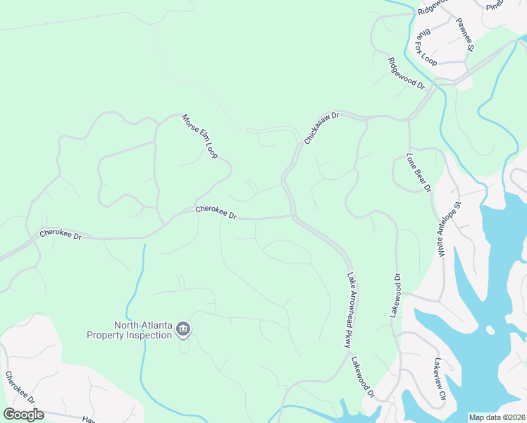 map of restaurants, bars, coffee shops, grocery stores, and more near 118 Cherokee Drive in Waleska