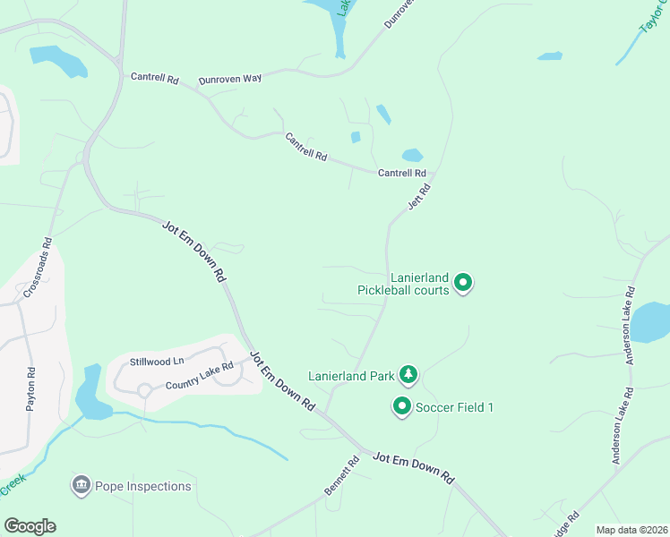 map of restaurants, bars, coffee shops, grocery stores, and more near 6145 Jett Road in Dawsonville