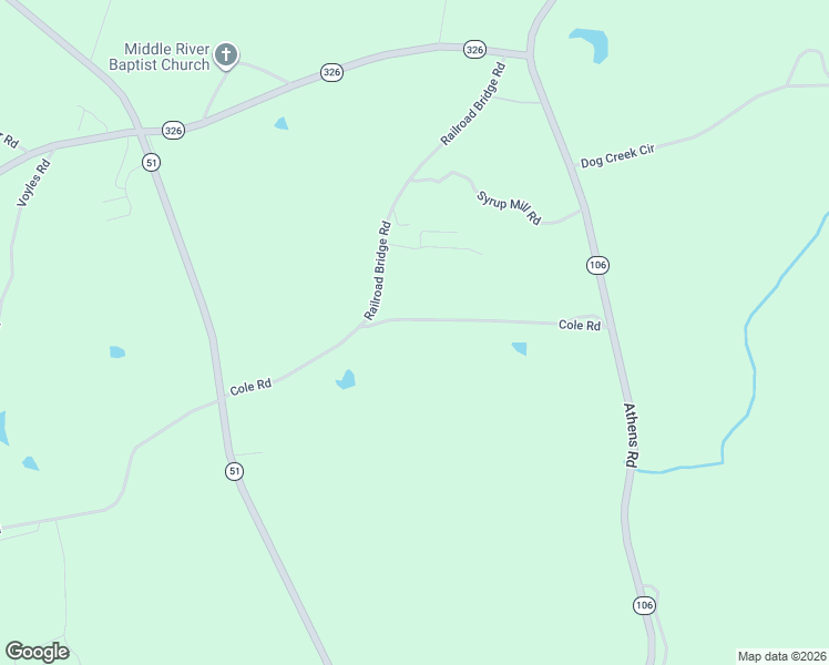 map of restaurants, bars, coffee shops, grocery stores, and more near 441 Cole Road in Carnesville