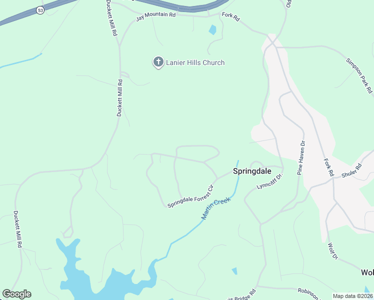 map of restaurants, bars, coffee shops, grocery stores, and more near 3434 Springdale Forrest Boulevard in Gainesville