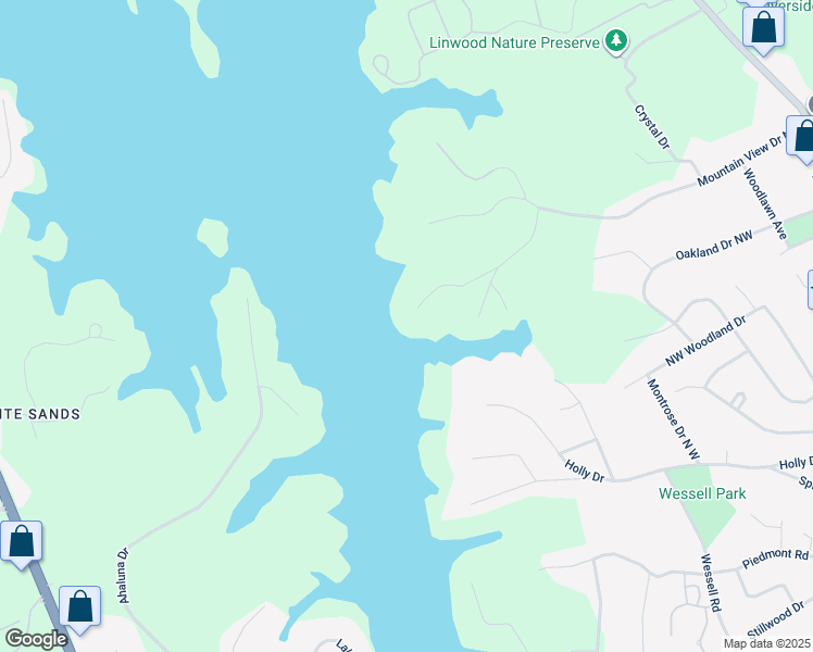 map of restaurants, bars, coffee shops, grocery stores, and more near 805 Honeysuckle Road in Gainesville
