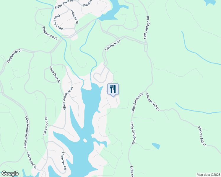 map of restaurants, bars, coffee shops, grocery stores, and more near 219 Hillside Drive in Waleska