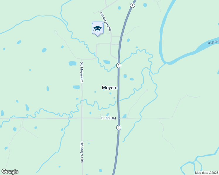 map of restaurants, bars, coffee shops, grocery stores, and more near in Moyers