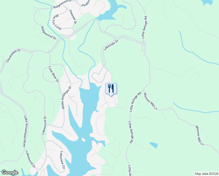 map of restaurants, bars, coffee shops, grocery stores, and more near 219 Hillside Drive in Waleska