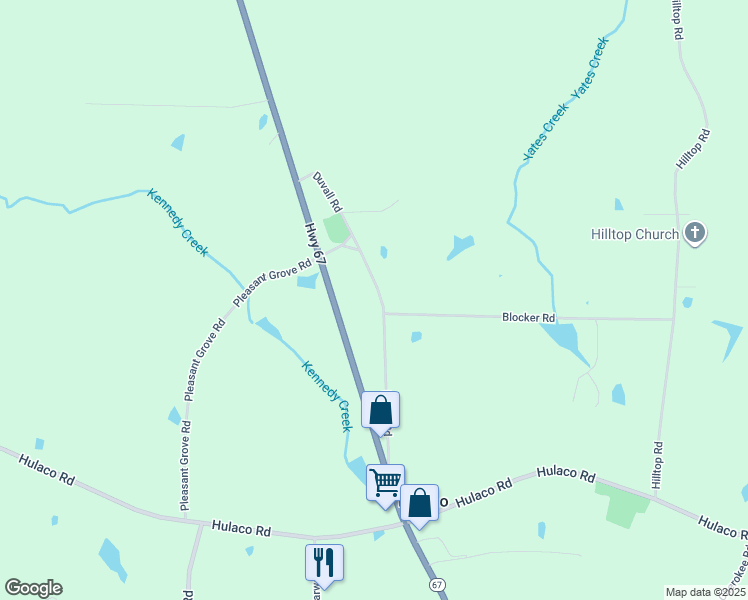 map of restaurants, bars, coffee shops, grocery stores, and more near 217 Duvall Road in Joppa