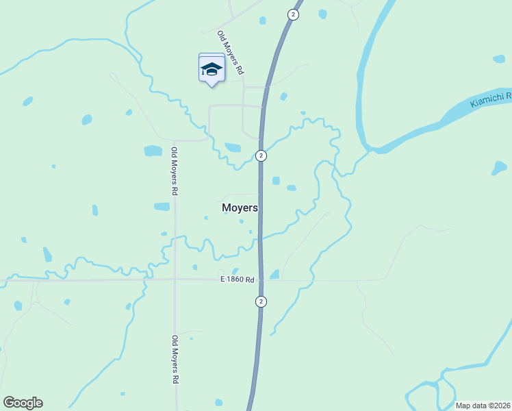map of restaurants, bars, coffee shops, grocery stores, and more near 185739 Oklahoma 2 in Moyers