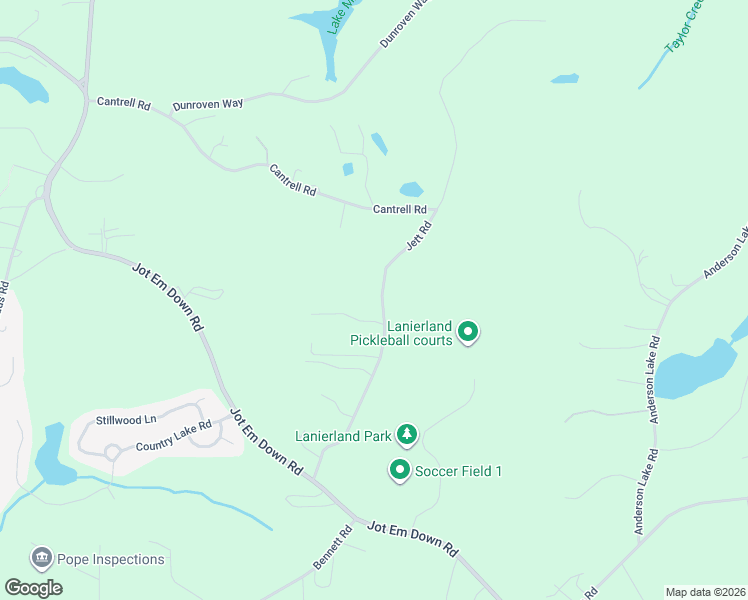 map of restaurants, bars, coffee shops, grocery stores, and more near 6145 Jett Road in Dawsonville