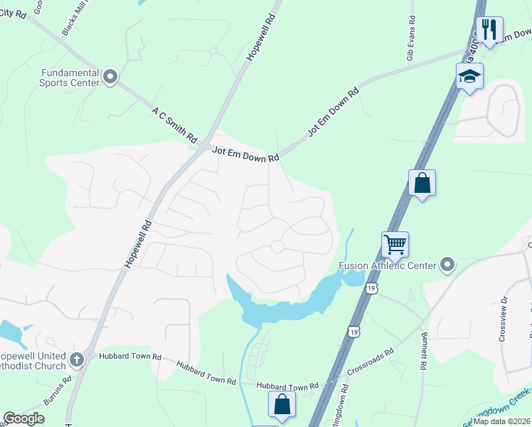 map of restaurants, bars, coffee shops, grocery stores, and more near 4420 Settlers Grove Road in Cumming
